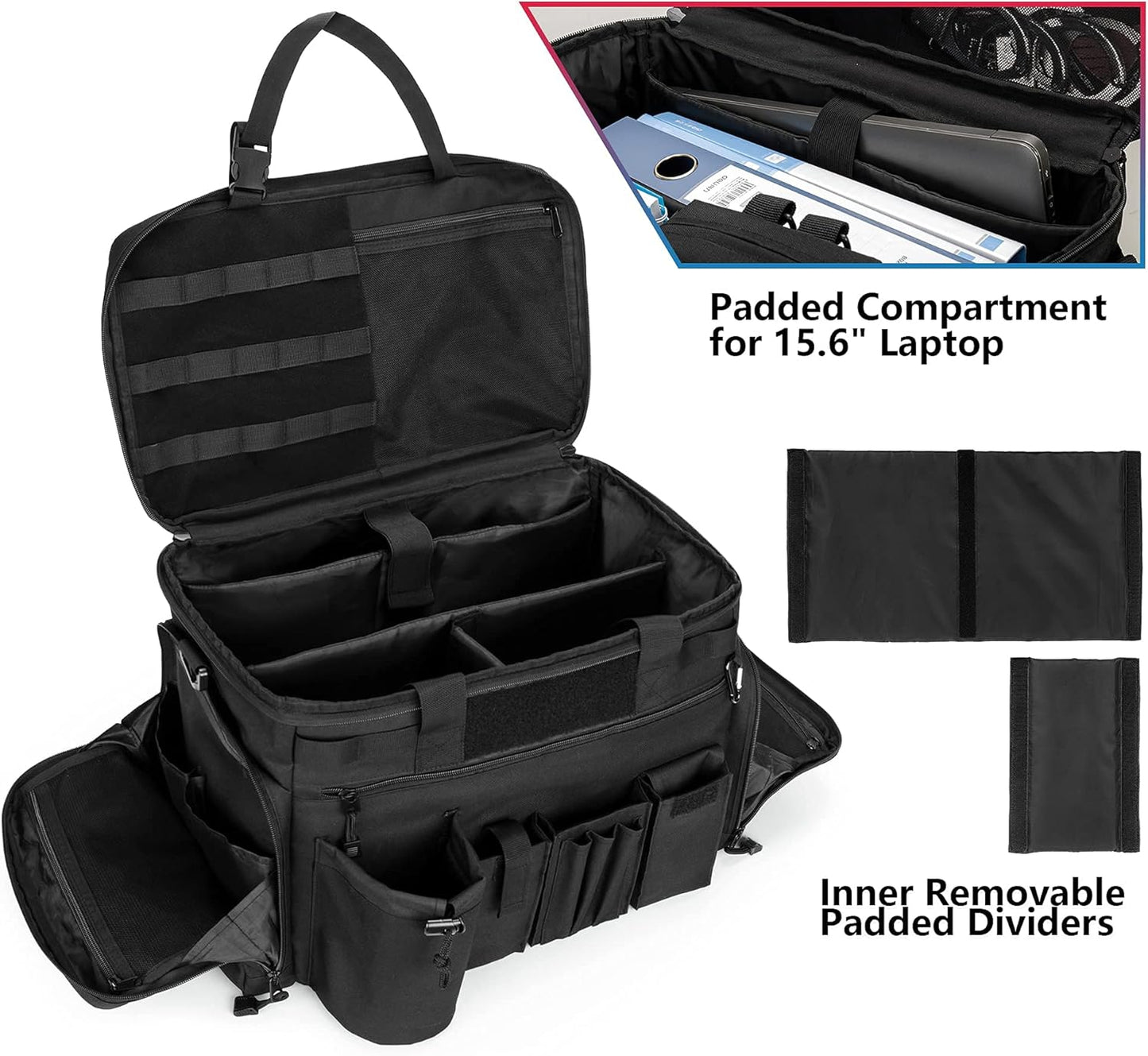 Trunab Patrol Bag - Police Duty Organizer with 15.6” Tablet & Laptop Storage | MOLLE Compatible