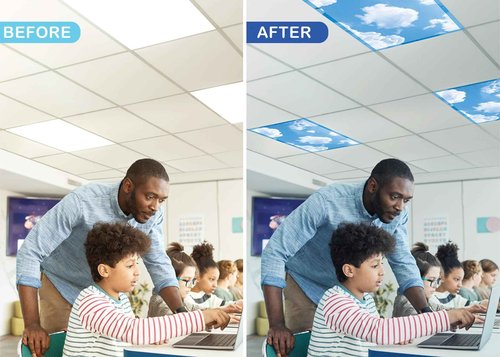 Teacher Created Resources Clouds Calming Covers Ceiling Light Filters (TCR20140)