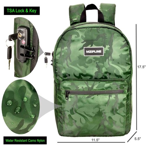 MZIPLINE Travel Bag-Smell Proof-Backpack With TSA Lock & Key Daypack bag for Men & Women Travel