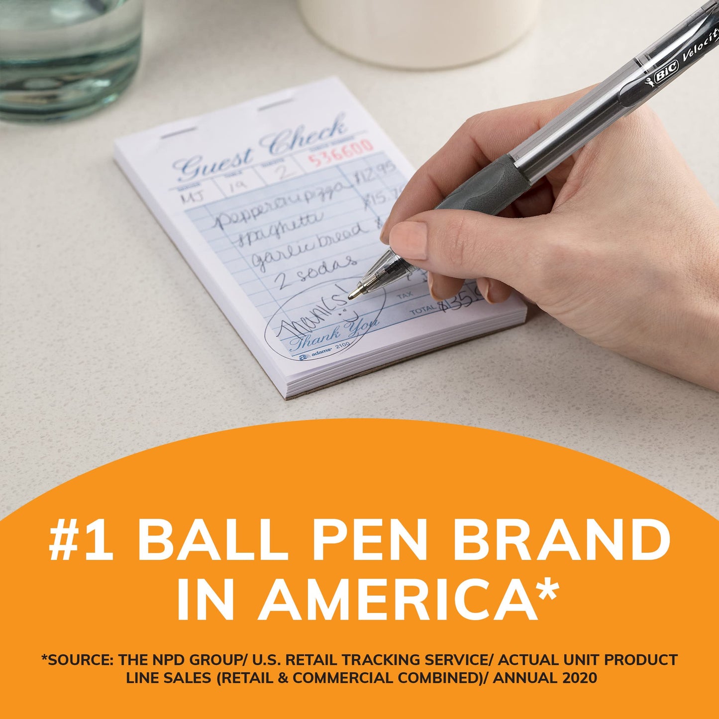 BIC Glide Bold Black Ballpoint Pens, Bold Point (1.6 mm), School Supplies for Students and Teachers, with Full Grip, 12-Count Pack in Black