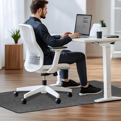 AiBOB Office Chair Mat for Hardwood Floor & Tile Floor, 53" x 45"Heavy Duty Computer&Desk Chair Mat for Rolling Chairs, Hard Floor Protector for Home Office