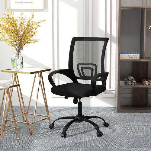 Bonzy Home Conference Table with Chairs Set, 4pcs Office Tables & 8pcs Chairs Set for Conference Room Meeting Room Training Room, Black