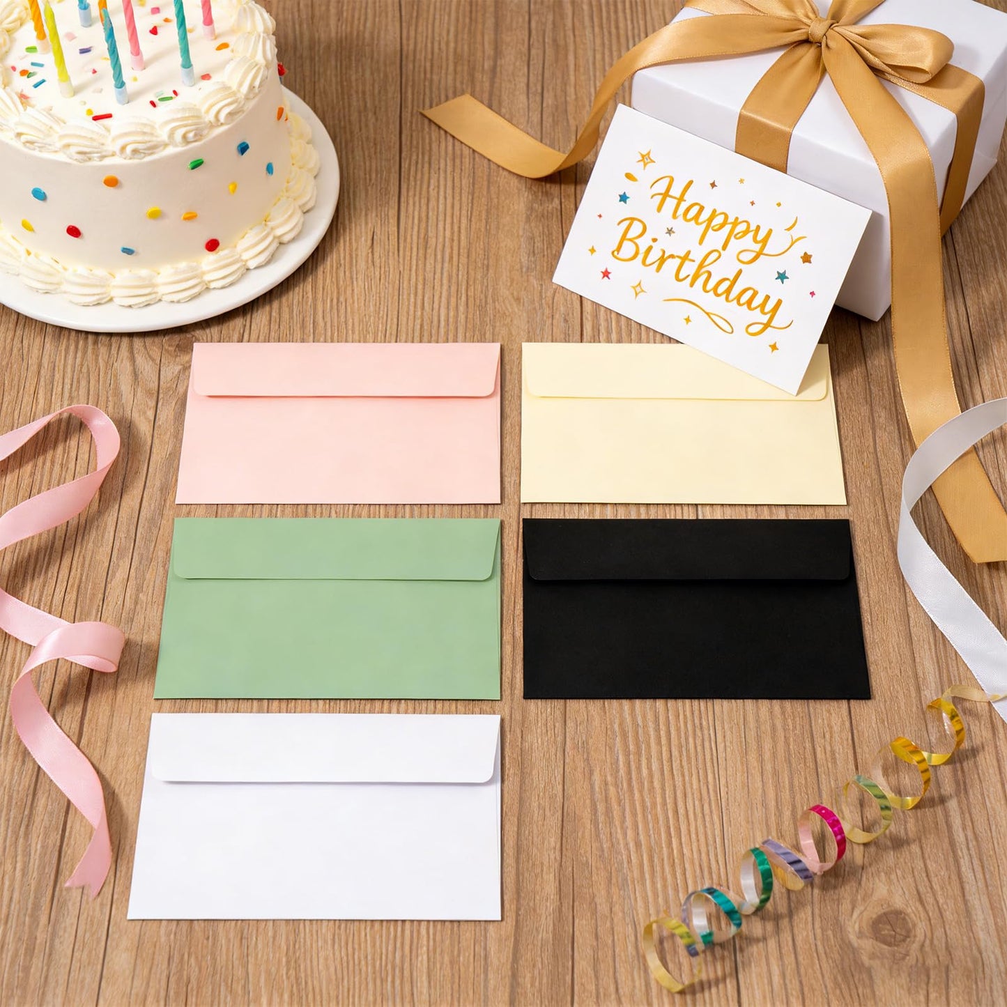 44 Pack Blank Cards and Pink Envelopes 4x6, Self-Seal A4 Envelopes with Folded Cardstock set, for DIY greeting cards,Thank you Cards, Wedding Birthday Christmas Invitations and Various Occasions