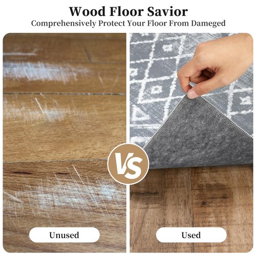 CAREMEE Office Chair Mats for Hardwood Floor, 36"X48" Desk Chair Mat for Hard Floor, Gaming Computer Chair Mat Office Rug for Rolling Chairs, Low Pile Carpet Under Chair Floor Protector, Grey Trellis