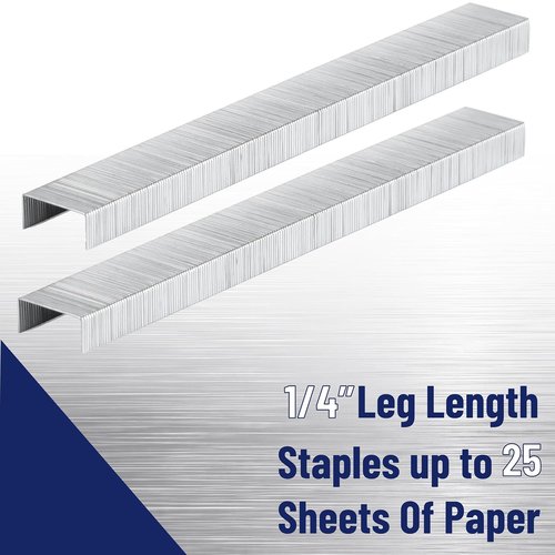 Mr. Pen Heavy Duty Staples - 5000 Galvanized Rust-Resistant Staples for Staplers | 25 Sheets, 1/4 Inch Length