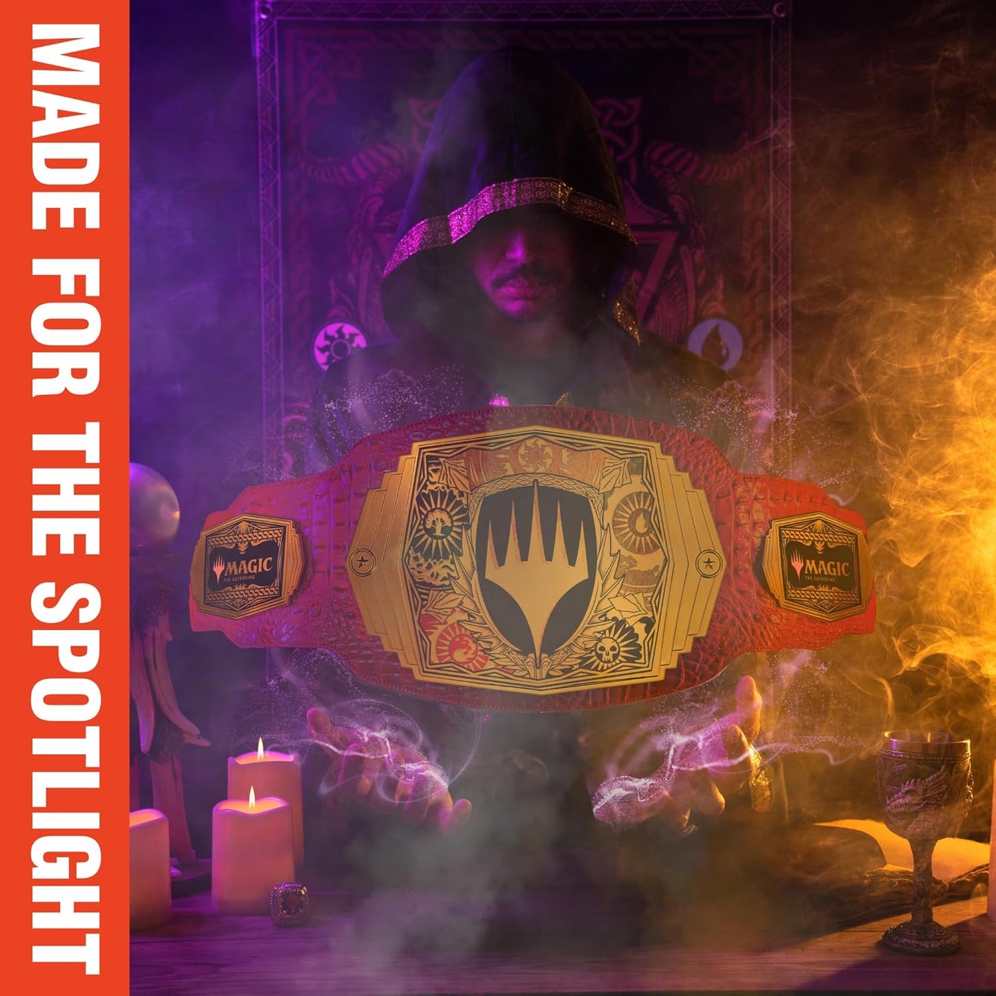 TrophySmack Championship Belt - Officially Licensed MTG Tournament Trophy | 6lb with 5 Metal Plates