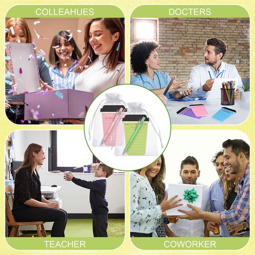 Youdaju 108 Pcs Coffee Cup Notepad Inspirational Sticky Notes with Pen Funny Motivational Sticky Appreciation Sticky Note CNA Week Thank You Graduation Gifts for Teacher Coworker Staff Office School