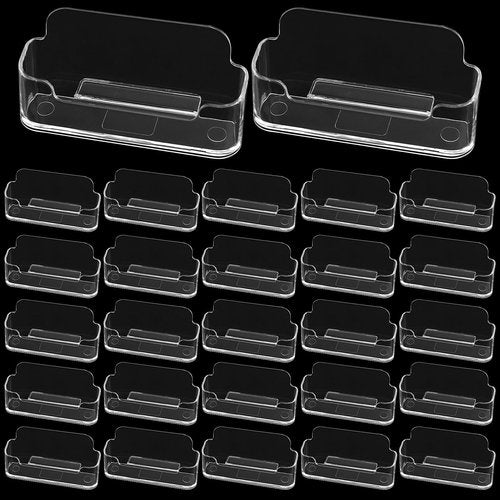 PINGEUI 36 Pack Business Card Holder Display for Desk, Clear Desktop Plastic Business Card Stand, Fits 30-50 Business Cards Acrylic Business Card Holder for Exhibition