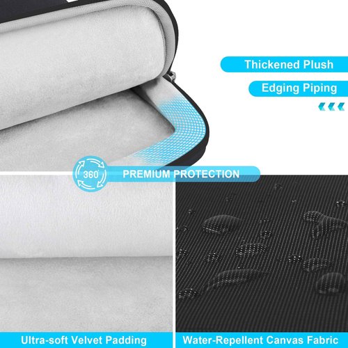 Lacdo 360° Protective Laptop Shoulder Bag, 14 inch Laptop Sleeve Bag for 14 inch New MacBook Pro M5/M4/M3/M2/M1 Chips Pro Max A3434 A3112 A3401 A3185 A2918 A2992 2025-2021 Computer Messenger Bag,Black