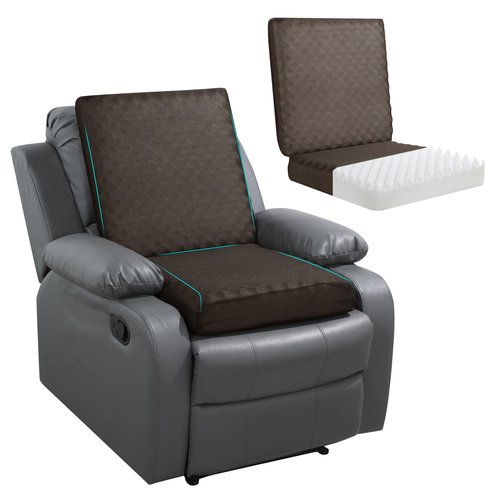 BALAPET Recliner Cushions for Long Sitting,Egg Crate Foam Recliner Cushion for Elderly Reduces Muscle Fatigue and Provides Air Flow,Extra Large Non-Slip Seat Cushion with Back Support(20×20×4in)