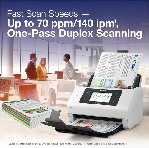 Epson DS-900WN Color Document Scanner - High-Speed Wireless with Duplex Scanning & 100-Page ADF