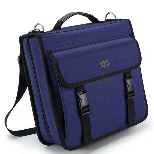 Banero 3" D-ring Zipper Binder with 700+ Sheets Capacity, 3-ring Zip Up Binder with Shoulder Strap for School, College, Office, Compatible with 13" MacBook & 12.9" Tablet (Dark Blue)