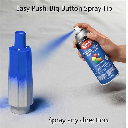 Krylon COLORmaxx Spray Paint - Gloss True Blue, 12 Ounce | Indoor/Outdoor Primer