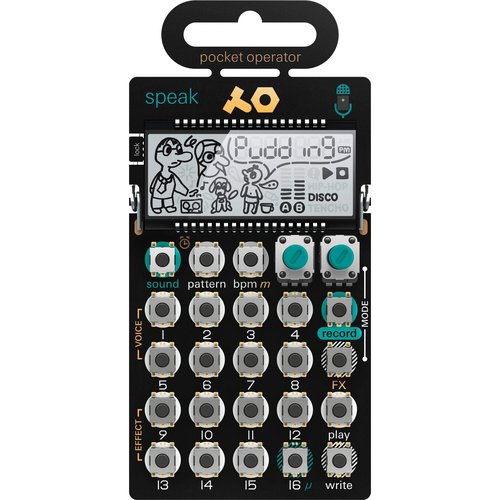 teenage engineering pocket operator PO-35 speak, vocal synthesizer, sampler and sequencer with built-in microphone for 8 different voice characters