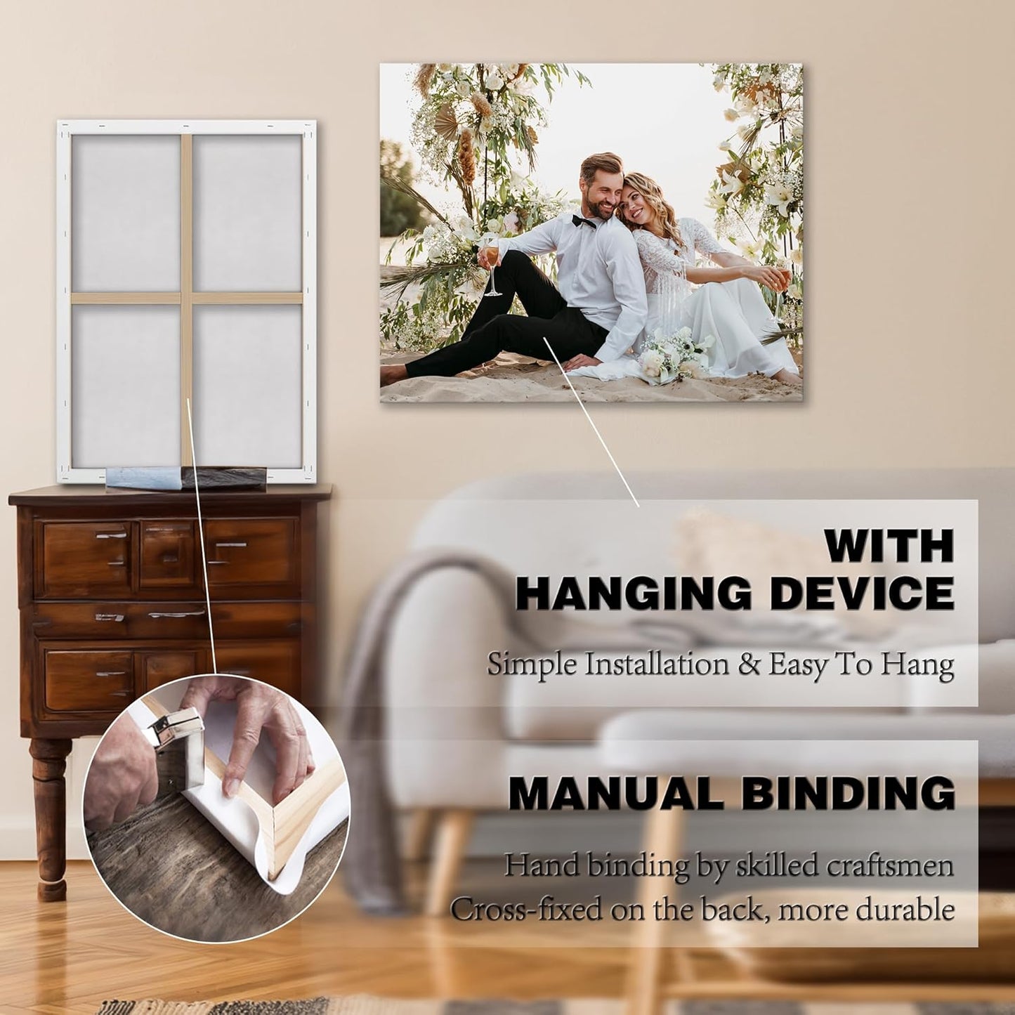 Cara Nonna Custom Canvas Prints - Personalized Photo Wall Art | Framed 11x14 for Home Decor