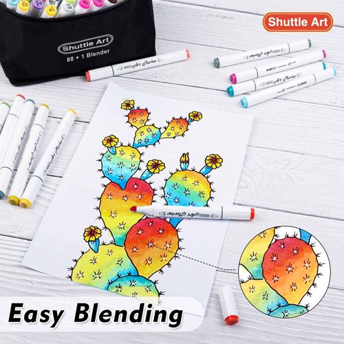 Shuttle Art Markers Bundle - 88 Colors + 30 Skin Tones