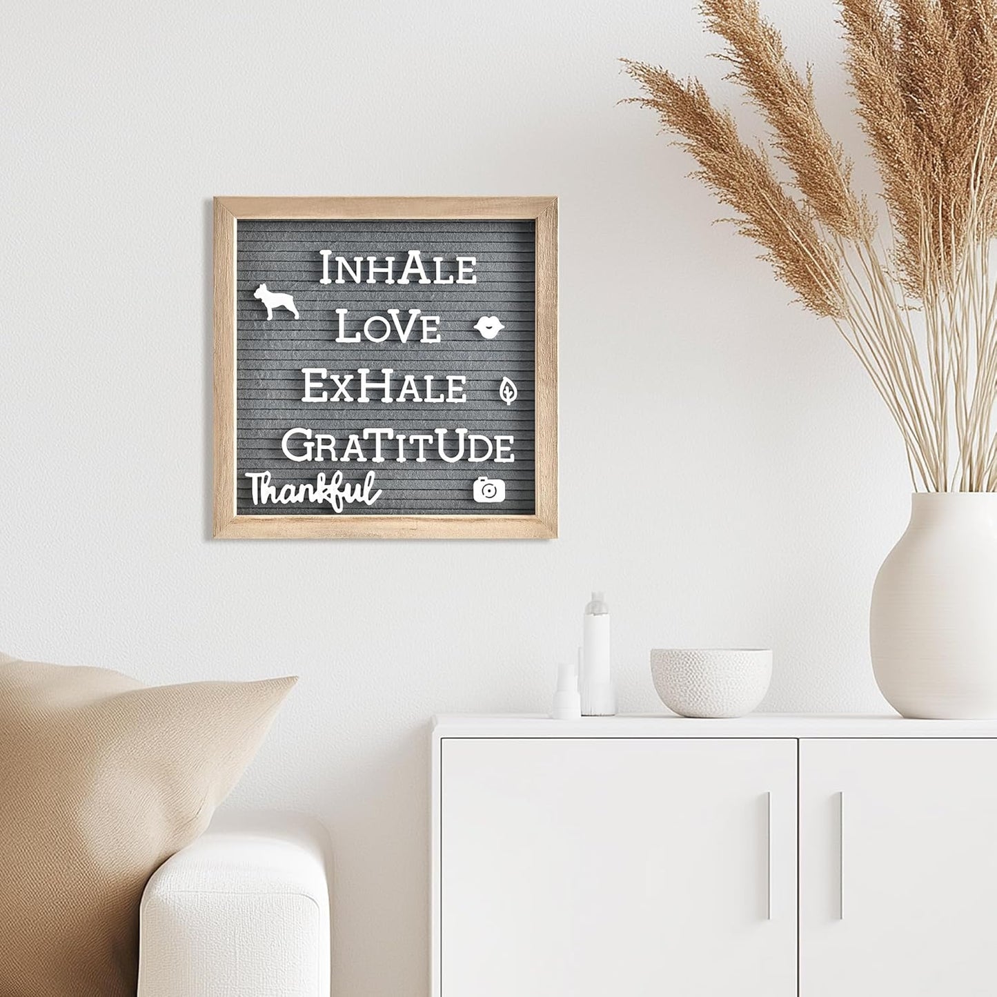 Skiennix Pre-Cut Letters for Felt Letter Board - 736 Pieces with Cursive Characters & Sorting Tray (White)