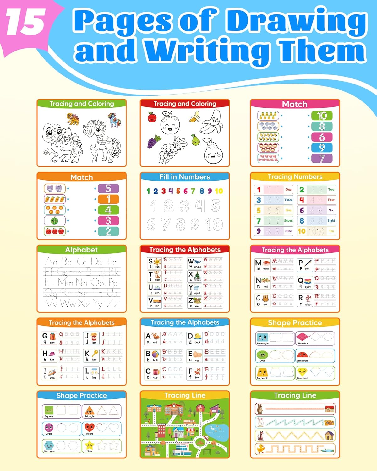 Walenced Busy Book for Toddlers | Montessori Learning Activities & Coloring Fun for Ages 3-5