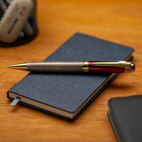 S&R Somit Luxury Trio - Fancy Three Pens with Shining Gift Box Silver-Black, Golden Rose and Red Gold, Great Set of Unique Stylish Pens.