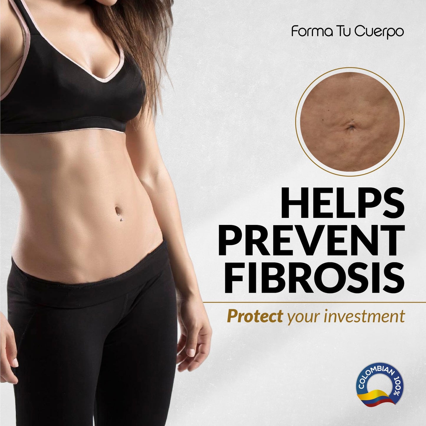 Forma Tu Cuerpo Lipo Foam 360 Long Post Surgery Abdominal Board for Lipo 360, Tummy Tuck, BBL Recovery, Compression Support, and Liposuction Supplies (Black M)