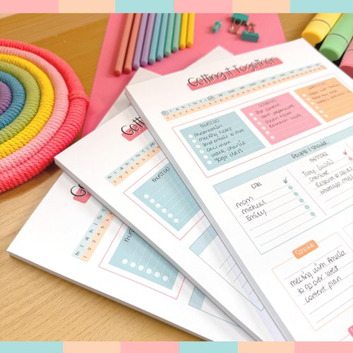 Brain Dump Notepad, To Do List Desk Pad, Productivity Planner, ADHD Daily Planner | 50 Undated Tear Away Sheets A4