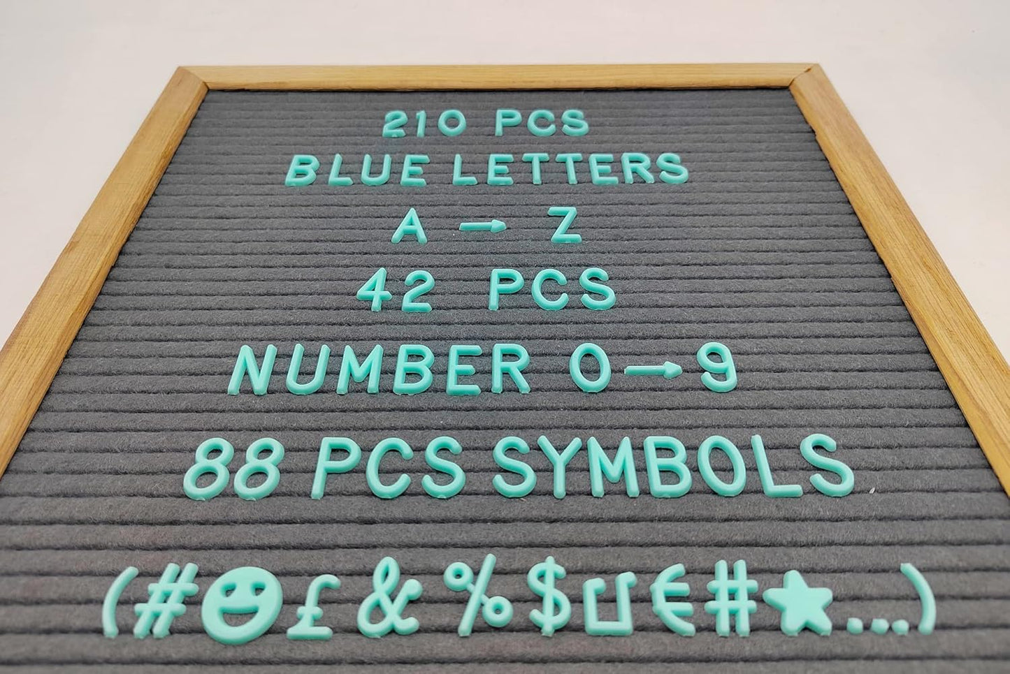 Skiennix Felt Letter Board Letters Set - 340 Pre-Cut 3/4 Inch Blue Letters with Canvas Bag