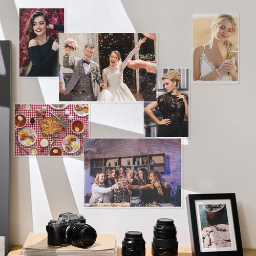 100 Pcs Matte Self Adhesive Laminating Sheets, 8.4 x 12.2 Inches Matte Finish Self Sealing Lamination Sheets, Clear Laminating Sheets No Machine Needed Self Sealing Laminate Sheets