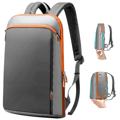 ZINZ Slim and Expandable 15 15.6 16 Inch Laptop Backpack Anti Theft Business Travel Notebook Bag with USB, Multipurpose Large Capacity Daypack for Men & Women,G01OG01