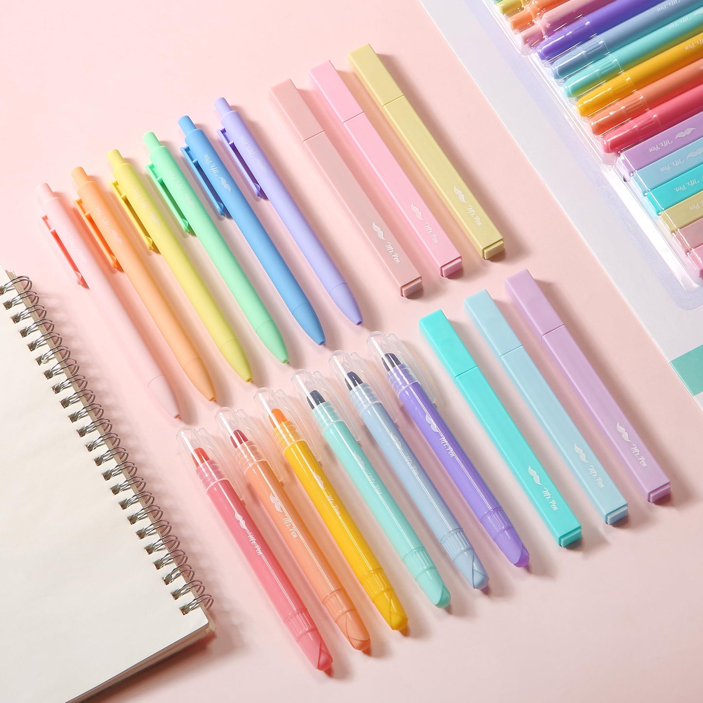 Mr. Pen- Aesthetic Highlighters and Gel Pens, 18 Pack