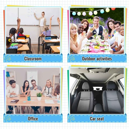 Chapou Chair Pockets for Classroom Chairback Pocket Chart 14 x 18 Inch Desk Organizer Pocket Chair Bag for Seat School Classroom(Classic,Black,48 Pcs)