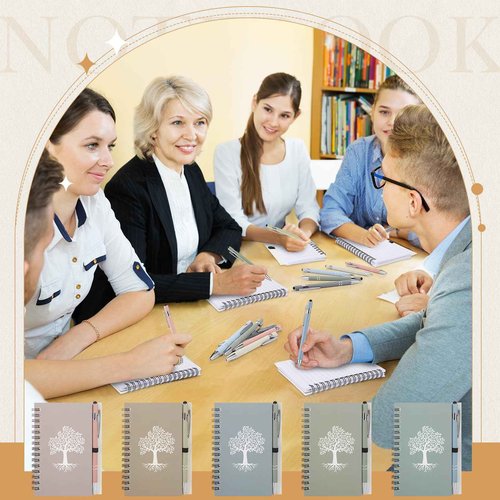 Trandraft 20 Pack Christian Gifts Bulk Religious Spiral Notebook Tree of Life Journal and Pen Set Small Pocket Notebook with Pen Writing Journal A6 Lined for Women Men Church Office(Macaron Color)