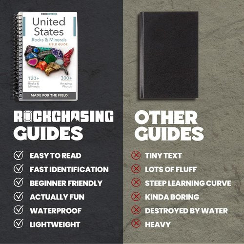 Rocks and Minerals of the United States Field Guide - Waterproof Coating | Discover Crystals, Gems & Geodes