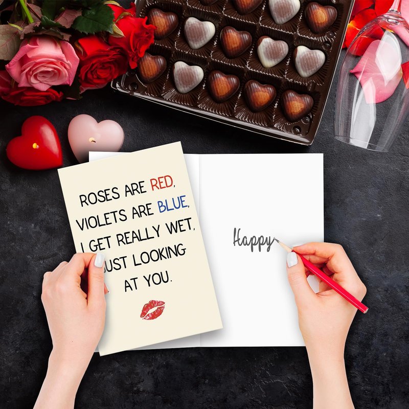 Gerdiny Anniversary Card, Valentines Gifts for Him, Funny Valentines Day Card for Husband, Naughty Valentine's Day Card Gifts for Boyfriend, Sexy Anniversary Card Gifts for Men, Happy Birthday Decorations