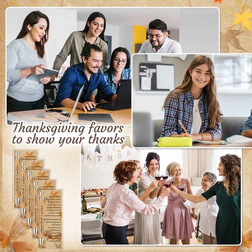 Epakh 50 Sets Thanksgiving Gifts Bulk, Fall Pens with Greeting Cards, Fall Party Favors for Adults, Friendsgiving Party Favors, Thanksgiving Gifts for Coworker, Teacher, Employee, Office (Retro)