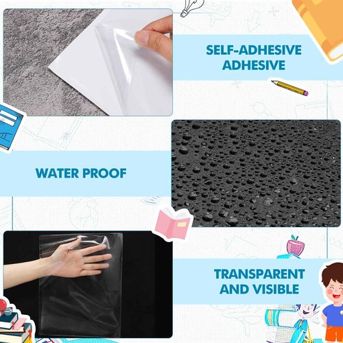 Outus Self Adhesive Shop Ticket Holders Clear Plastic Sleeves Adhesive Pockets Work Order Job Ticket Holders for Home Office Posting Signs(11 x 8.5 Inch,60 Pcs)