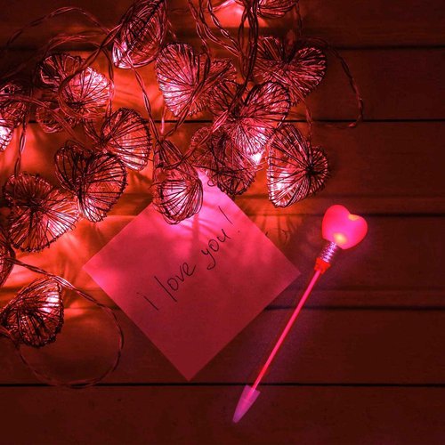 Zonon 36 Piece Valentine‘s Day Pen Heart LED Ballpoint Ink Pen Glow in The Dark Valentine‘s Day Party Favors Office Supplies(Chic Style)