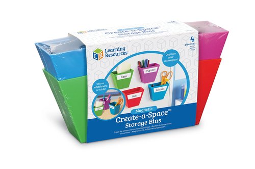 Learning Resources Magnetic Create-a-Space Storage Boxes (Set of 4)