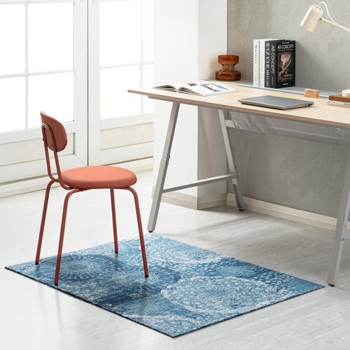 Anji Mountain Rug'd Chairmat Carpet Desk Mat-Jacquard Woven Top, Anti-Slip Backing for Low Pile Carpets & Hard Surfaces - Essential Office Chair Desk Accessories Floor chair mats , Maldives (36 x 48")
