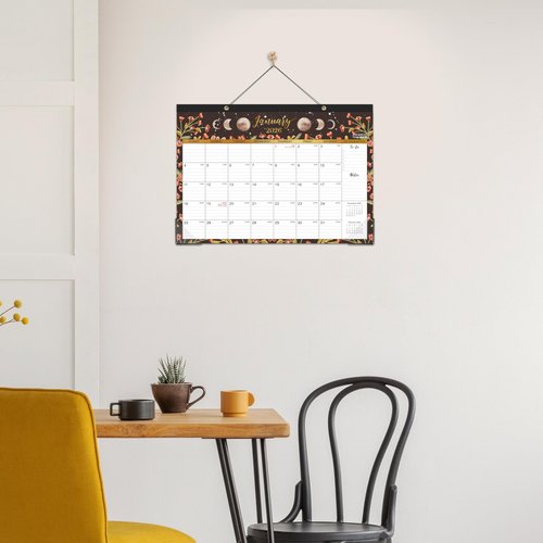 2026 Desk Calendar - 12 Monthly Desk/Wall Calendar, Jan 2026 - Dec 2026, Desk Calendar 2026, 16.8" x 12", Thick Paper with Corner Protectors, Large Ruled Blocks - The Moon