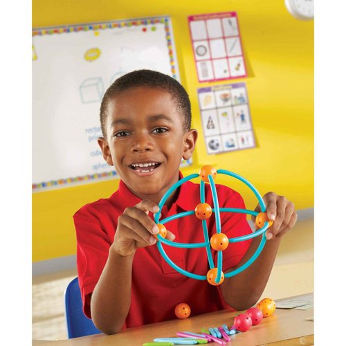 Learning Resources Geometric Shapes Building Set, Early Math Skills, Back to School Activities, Classroom Games for Teachers, 170 Piece Set, Ages 5+