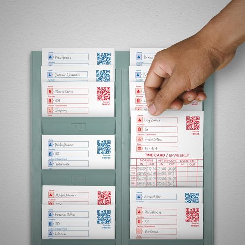 PaperCloud Time Cards - Weekly/Bi-Weekly Format, 3.38 x 7.25 Inches, 100-Pack
