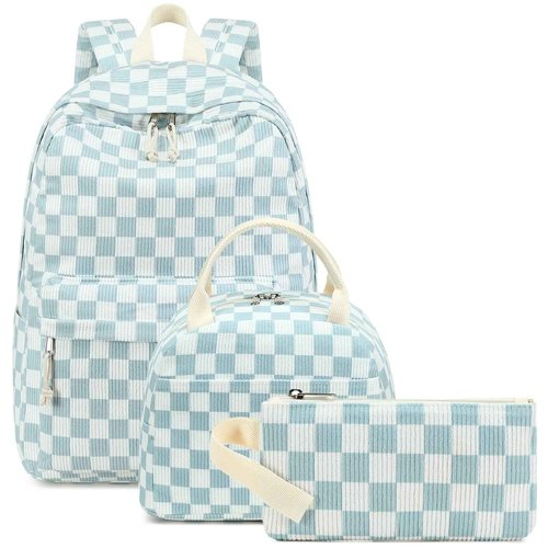 Bluboon School Backpack Set Girls Womens Laptop Bookbag Casual Daypack Fits 15 inch Laptop with Lunch Tote Bag and Pencil Bag