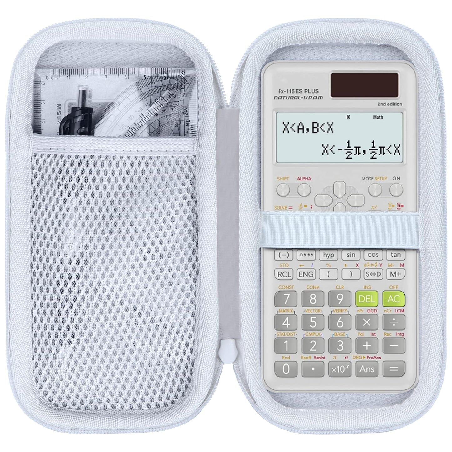 Peyyargo Case Compatible with Texas Instruments TI-30XIIS /TI-30XS /TI-30Xa /TI-36X Pro/Casio FX-115 ESPLUS2 2nd Edition/FX-991 ES Plus-2nd Edition/FX-82 ES Scientific Calculator (Case Only) - White