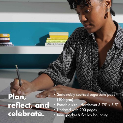 BestSelf 13-Week Self Journal & Goal Planner – Undated Daily ADHD-Friendly Journal for Men & Women | Productivity, Gratitude, Reflection & Habit Tracker | 2025 Life Organizer with Prompts, Grey Mist