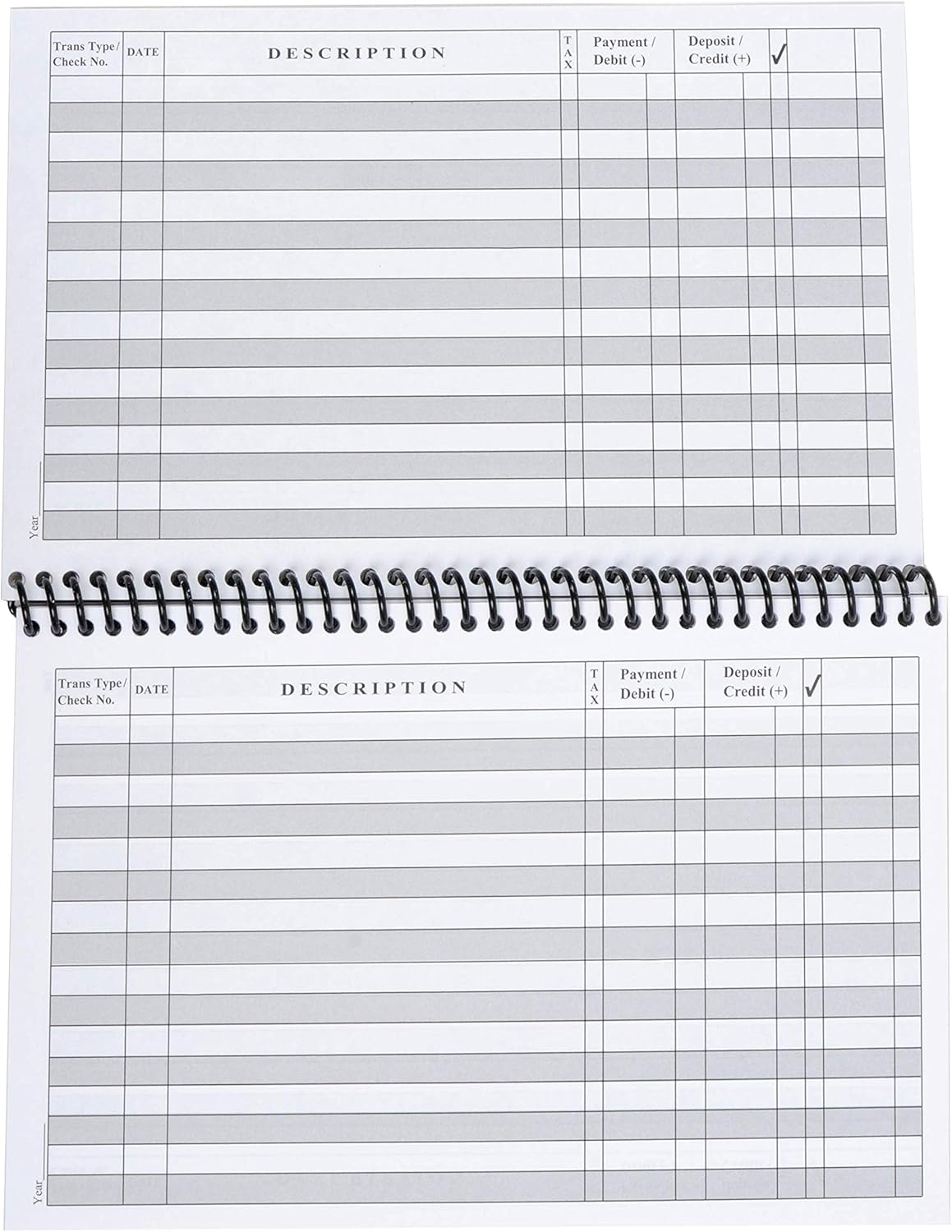 Superior Register - Simple Account Tracker & Financial Ledger - Wide Purple Checkbook Register