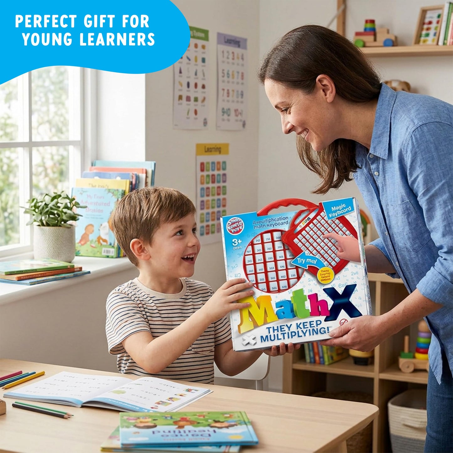 Small World Toys Multiplication Machine, Multiplication Game for Kids 3+, Kindergarten Math Learning & Education Toys, Montessori Math Manipulatives for Home School Classroom, Kids Learning Gift