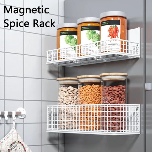 Buyyyit Magnetic Basket Magnetic Fridge Organizer Magnetic Pencil Holder Whiteboard Accessories Home Kitchen Organization (Black-High)