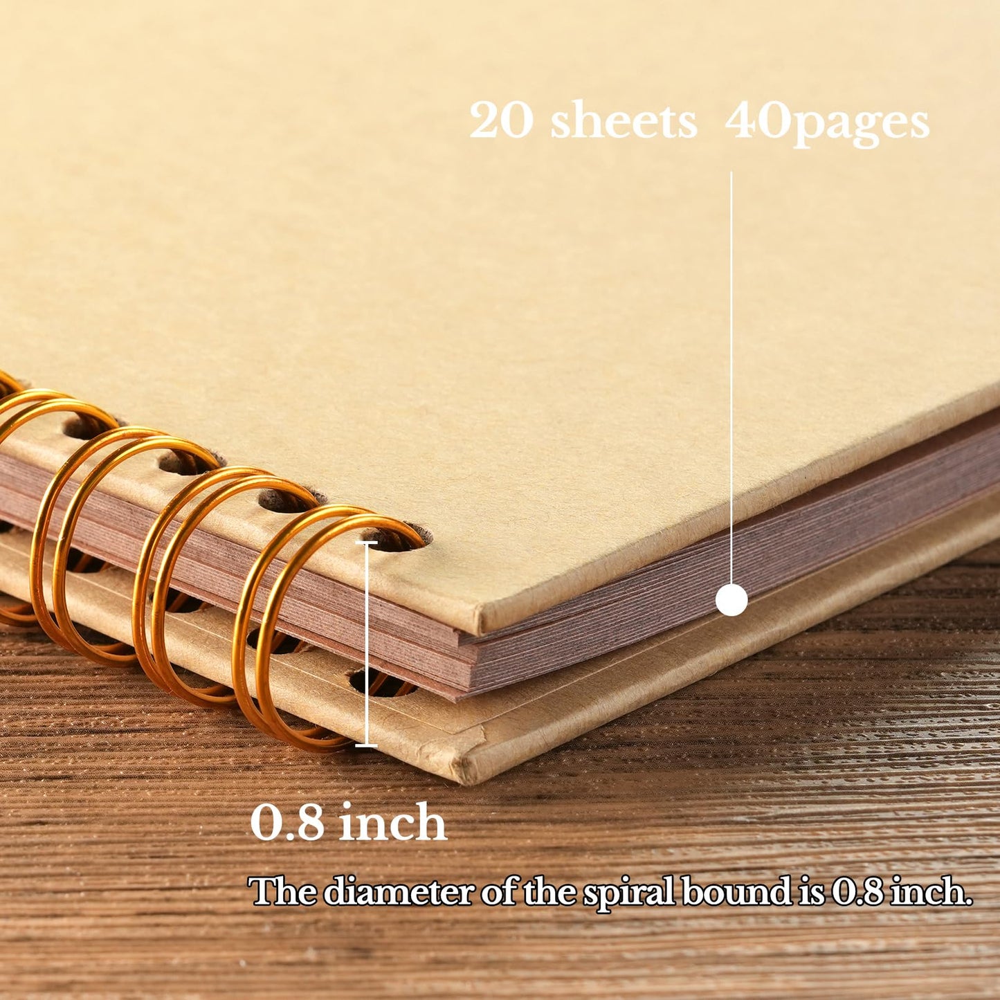 potricher 7 x 7 Inch DIY Scrapbook Album 40 Pages Hardcover Kraft Paper Scrap Book Photo Albums Memory Book for Wedding and Anniversary Family (Yellow, 7 Inch)