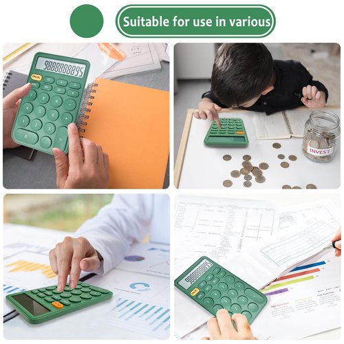 VEWINGL Standard Calculator 12 Digit,Desktop Large Display and Buttons,Calculator with Large LCD Display for Office,School, Home & Business Use,Automatic Sleep,with Battery