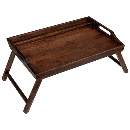 ROSSIE HOME Extra Large Bamboo Bed Tray, Lap Tray, Lap Desk with Phone Holder - Fits up to 17.3 Inch Laptops and Most Tablets - Java - Style No. 78112
